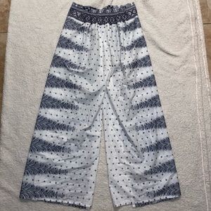 White Kaleidoscope Cape Pants